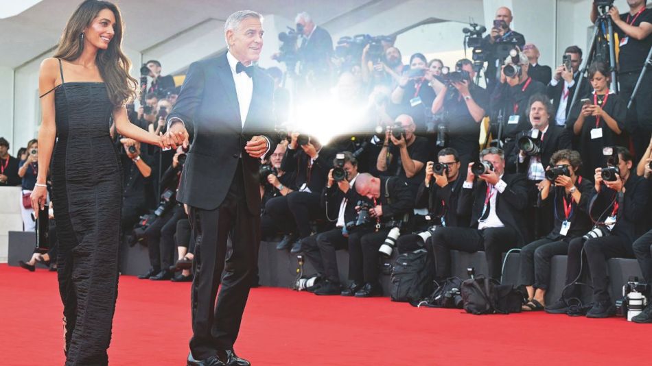 Amal y George Clooney en el Festival de Venecia