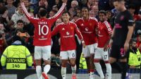 Licha Martínez con Manchester United en Champions League