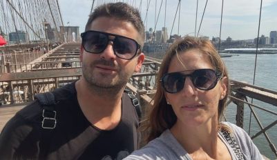 Natalia Pastorutti y su esposo