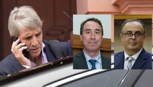 Luis Caputo y los jueces Mariano Llorens y Pablo Bertuzzi.