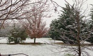 Nieve en Achiras, Córdoba. 