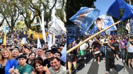 Militantes peronistas y de LLA