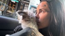 Cande Tinelli y su perrita Linda