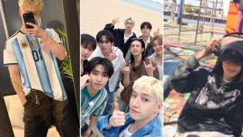 Stray Kids en Argentina: Hyunjin paseando por Buenos Aires, el grupo comiendo en Palermo y Bang Chan con la camiseta de la Selección