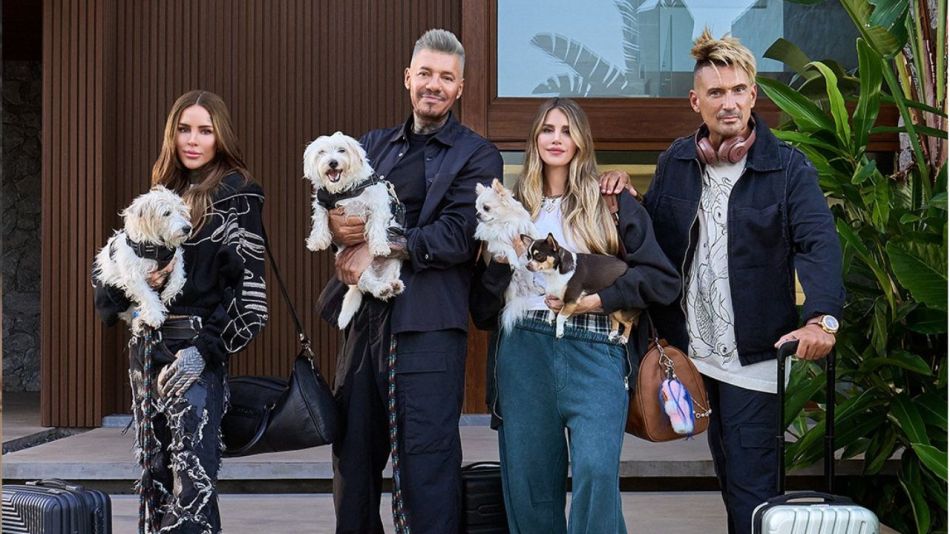 Marcelo Tinelli, Mica Tinelli, Cande Tinelli y el Tirri en Los Tinelli