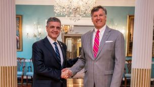 Jorge Macri y Christopher Landau