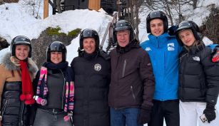 Valeria Mazza y su familia