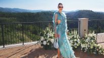 El look de volados de Angie Landaburu