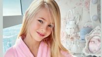 El lado b de la habitación de Matilda, la hija de Luciana Salazar: amplio placard, rincón de princesas y espejo camarín