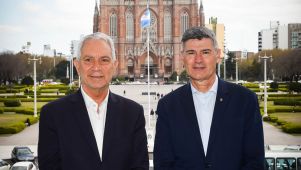 Daniel Passerini junto a Julio Alak en La Plata