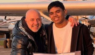 José María Muscari y su hijo Lucio