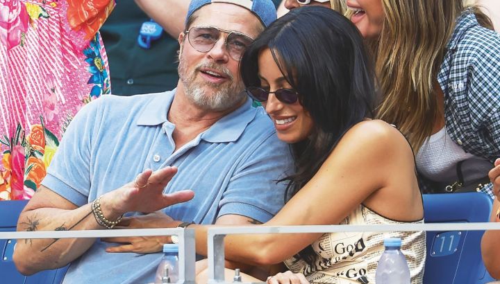 Brad Pitt e Inés de Ramón en el US OPEN