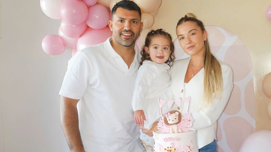 El Kun Agüero, Sofía Calzetti y Olivia