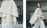 Ideas de look con poncho, chal y tapado para el cambio de estación de invierno a primavera
