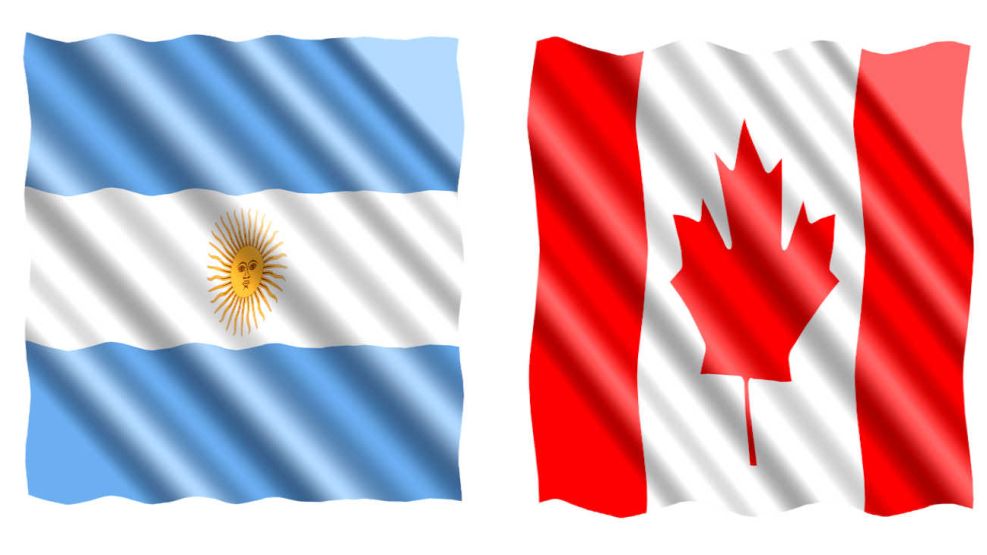 Banderas de Canadá y de Argentina 18092026