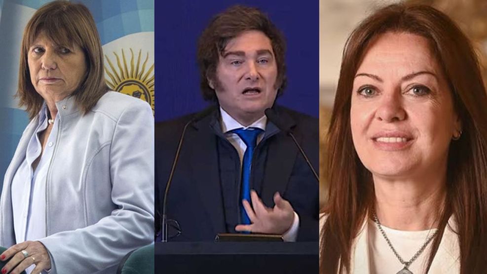 Milei, Bullrich y Pettovello
