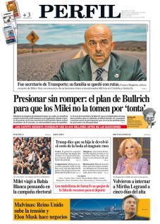 La tapa del Diario PERFIL del sábado 19 de septiembre de 2026