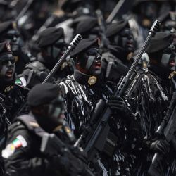 Elementos de la Guardia Nacional participantes en el Desfile Cívico Militar en conmemoración del 216º aniversario de la Independencia de México, en la Ciudad de México, capital de México. | Foto:Xinhua/Francisco Cañedo