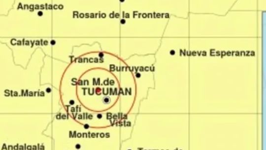 Un sismo de magnitud 5 sacudió Tucumán y se sintió en otras provincias del norte argentino