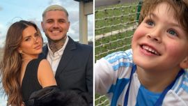 Así fue el debut de Amancio Vicuña en su primer mini campeonato de fútbol, acompañado por su papá Benjamín, la China Suárez y Mauro Icardi