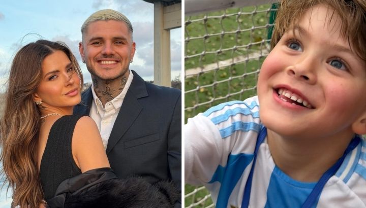 Así fue el debut de Amancio Vicuña en su primer mini campeonato de fútbol, acompañado por su papá Benjamín, la China Suárez y Mauro Icardi