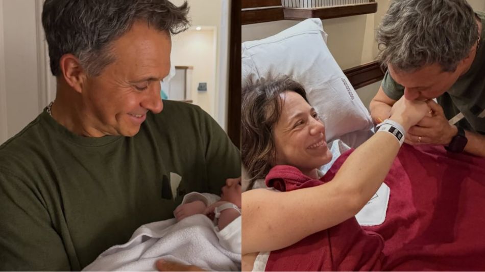 La felicidad de Sergio Lapegüe por el nacimiento de su nieta