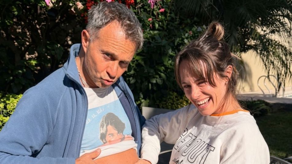 Sergio Lapegüe junto a su hija Mica