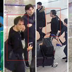 Santiago Pando Soldati con su primo Adolfo Cambiaso y en imágenes de cámaras de seguridad de Ezeiza. | Foto:Cedoc.