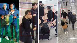 Santiago Pando Soldati con su primo Adolfo Cambiaso y en imágenes de cámaras de seguridad de Ezeiza.