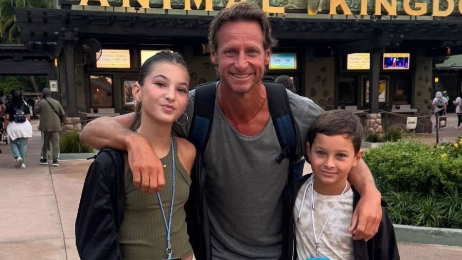 David Nalbandian junto a sus hijos