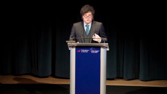 l presidente Javier Milei en la conferencia “Western Values, Economic Freedom & Strategic Security”