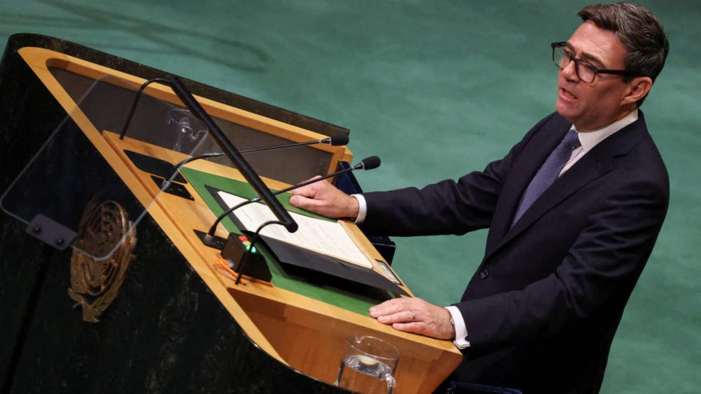 Andy Burnham primer ministro del Reino Unido ONU 22092026