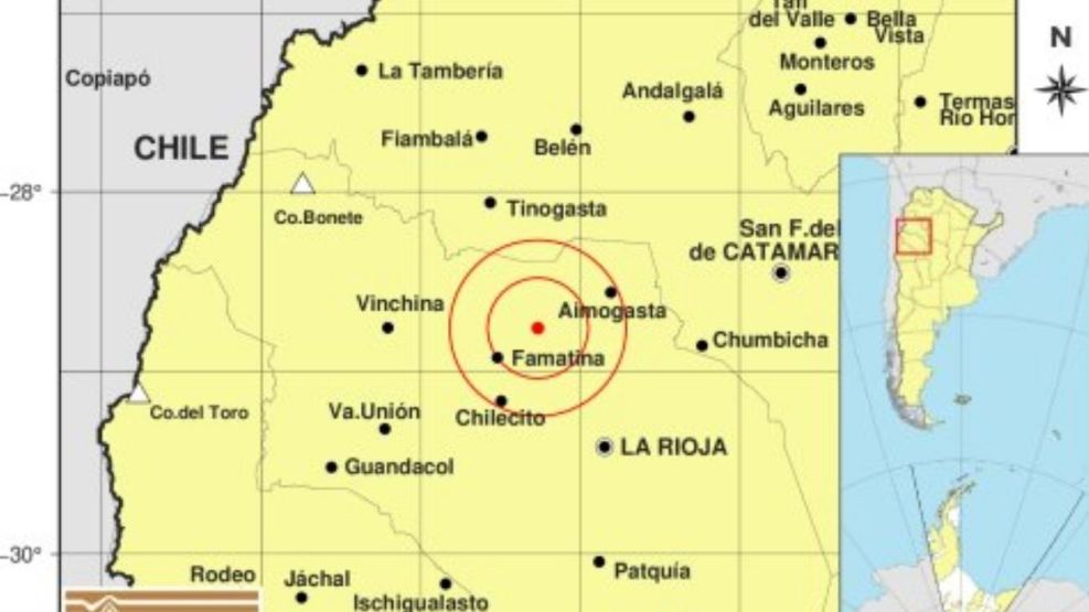 Un fuerte sismo de 5,4 sacudió La Rioja