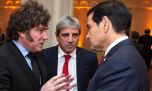 Desconcierto tras la "cumbre" de Milei con Marco Rubio de parados en un pasillo