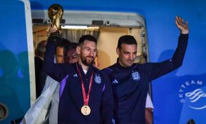 Lionel Messi y Lionel Scaloni