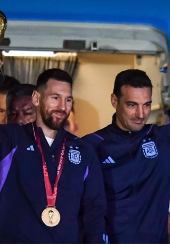 Lionel Messi y Lionel Scaloni