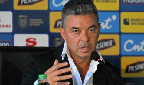 Marcelo Gallardo con la Selección de Ecuador