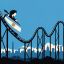 Riding a roller coaster