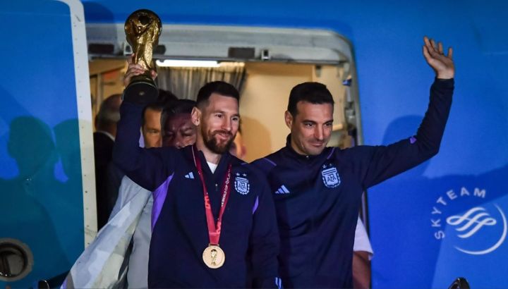 Lionel Messi y Lionel Scaloni