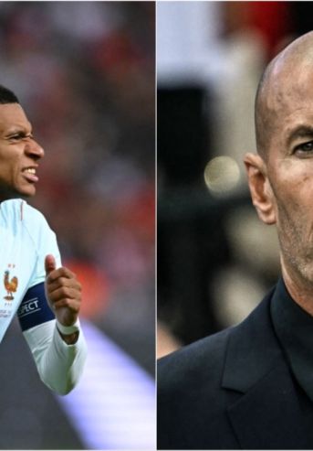 Kylian Mbappé y Zinedine Zidane
