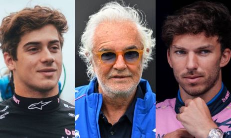 Colapinto, Flavio Briatore y Pierre Gasly