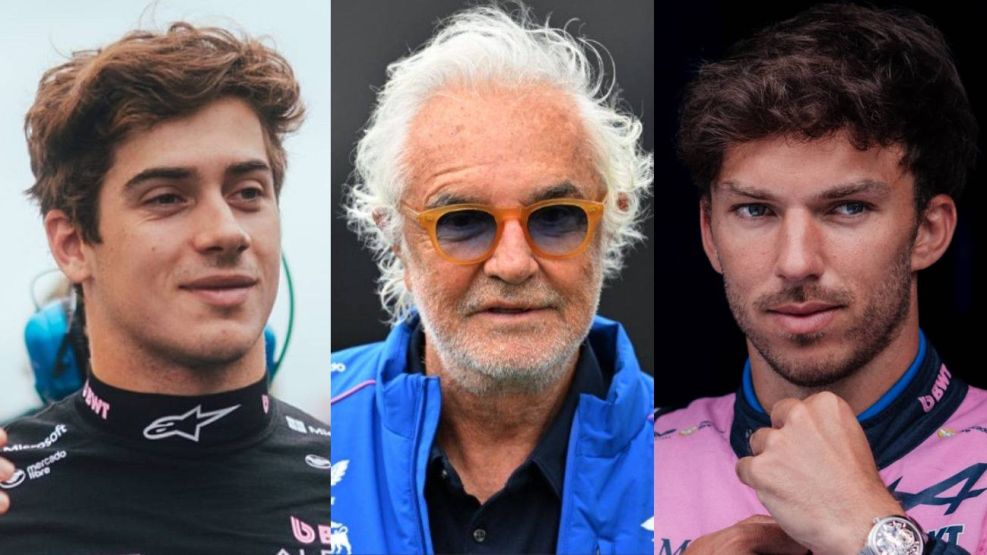 Colapinto, Flavio Briatore y Pierre Gasly