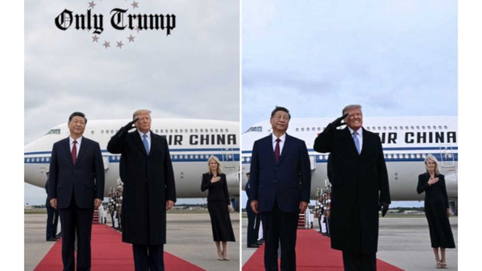Donald Trump compartió una imagen de la llegada de Xi Jinping con IA 25092026