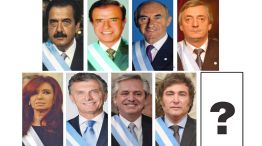 26_09_2026_alfonsin_menem_delarua_kirchner_macri_fernandez_milei_cedoc_g