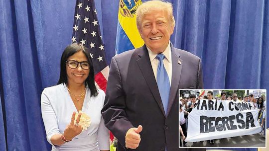 Delcy Rodríguez, entre Trump y las protestas