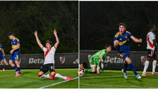 River y Boca igualaron 2-2 en un partidazo por el Superclásico de Reserva