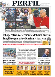 La tapa del Diario PERFIL del domingo 27 de septiembre de 2026