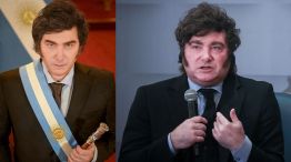 AYER Y HOY. Milei lució desmejorado física e intelectualmente en su reciente visita a EE.UU..