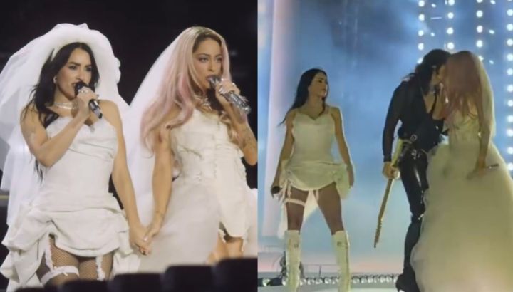 Lali Espósito y Tini Stoessel revolucionaron River al ritmo de Madonna: sentidas palabras y el fogoso beso con Marilina Bertoldi