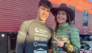 Karina Mazzocco y su hijo Malek